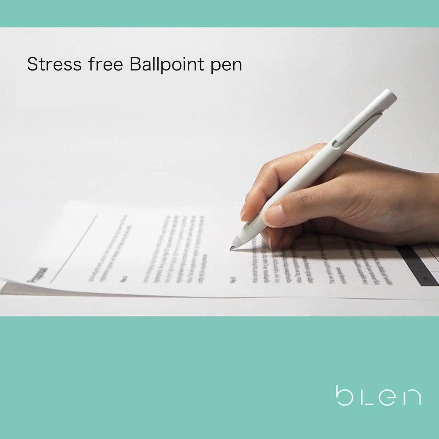 BLEN Stress Free Ballpoint pen 0.5mm White Barrel/Blue Ink ZEBRA 1.99 OEShop