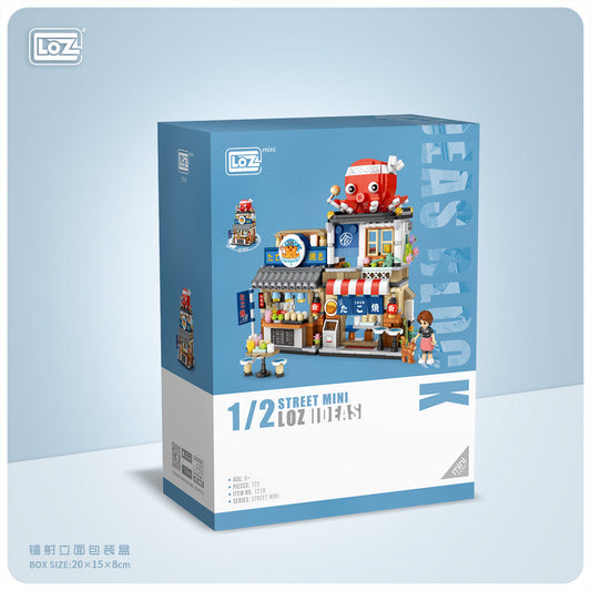 LOZ Mini Block 1218 Takoyaki shop -  722 Pcs Model Bricks Building Blocks
