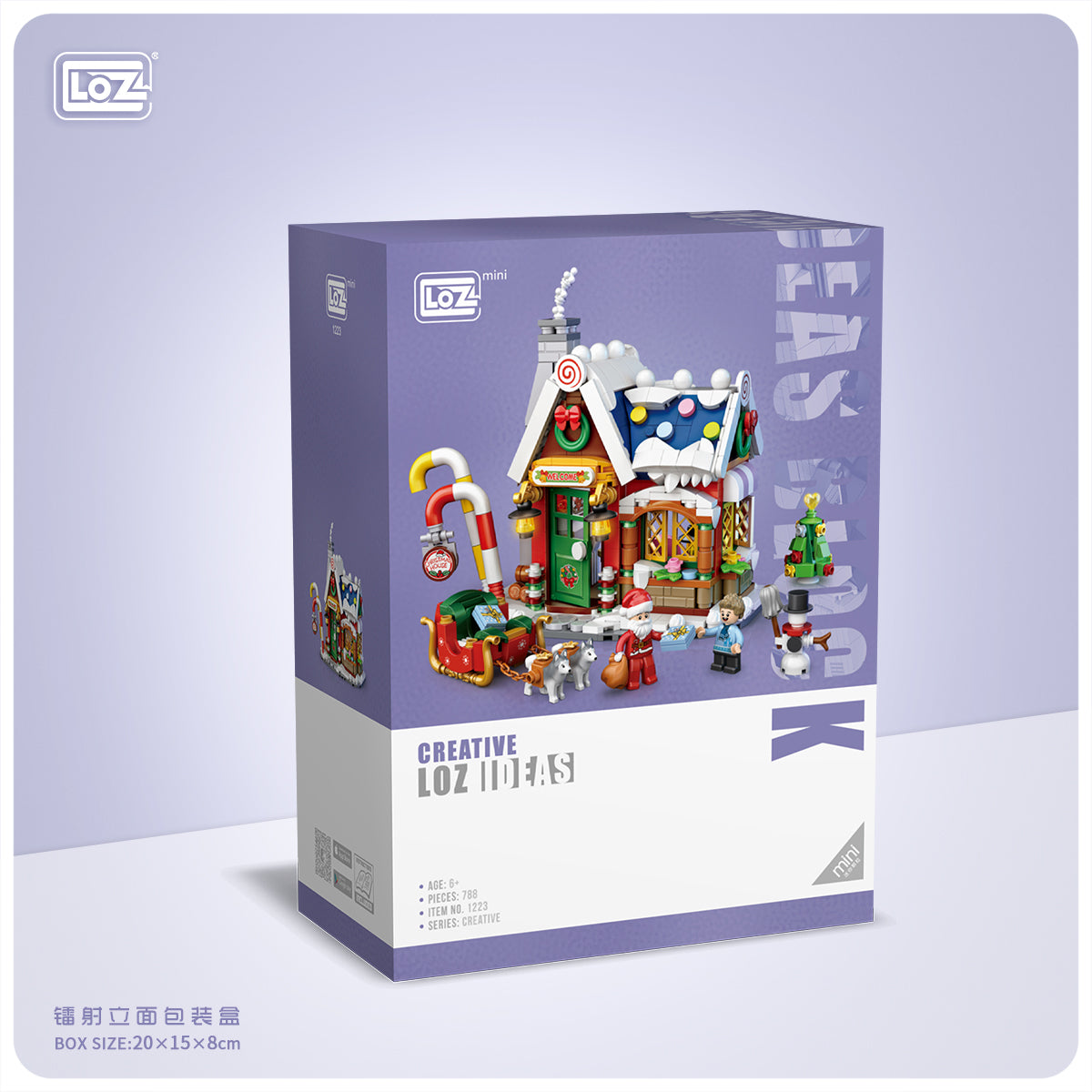 LOZ Mini Block 1223 Christmas House - 788 Pcs Model Bricks Building Blocks