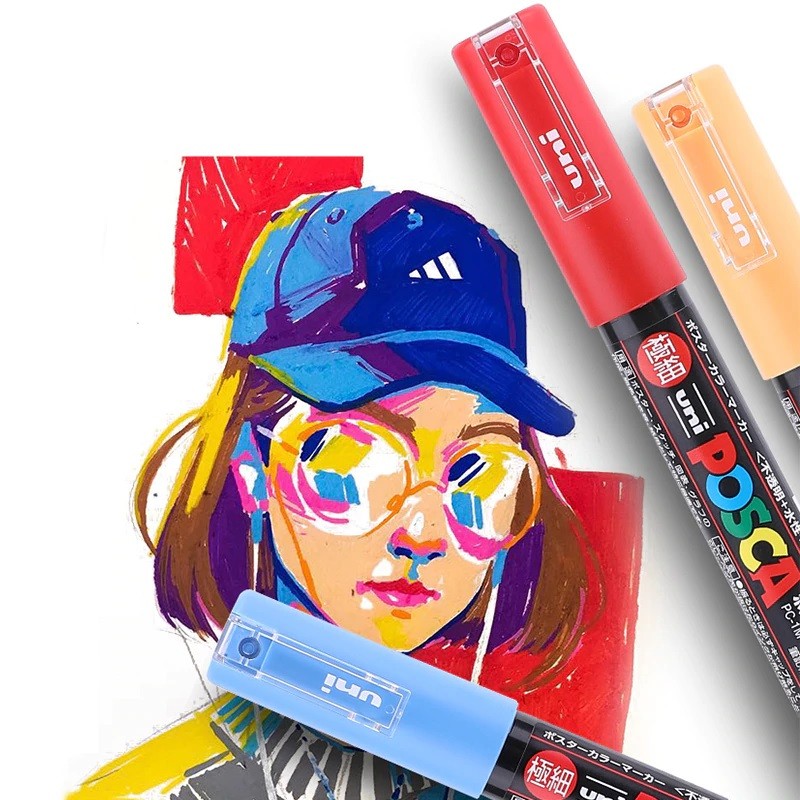 Uni POSCA Paint Marker PC-1M 12C Fine 12 Color Set Uni MITSUBISHI PENCIL 31.98 OEShop