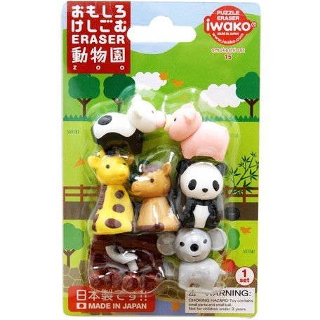 Iwako Puzzle Eraser Zoo Blister Pack ER-BRI018 Iwako 4.49 OEShop