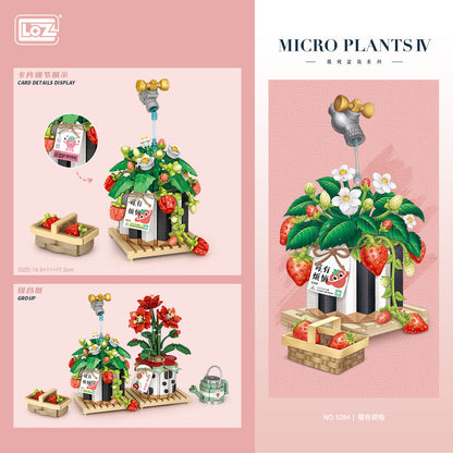 LOZ Mini Block 1284 Eternal flower  Strawberry Plant -  686 Pcs Model Bricks Building Blocks