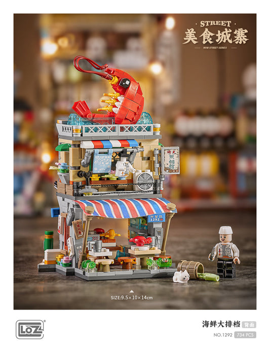 LOZ Mini Block 1292 Seafood stall -  796 Pcs Model Bricks Building Blocks