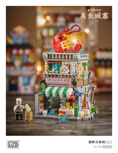 LOZ Mini Block 1292 Seafood stall -  796 Pcs Model Bricks Building Blocks