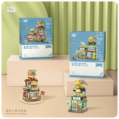 LOZ Mini Block 1295 The spiral noodle shop -  870 Pcs Model Bricks Building Blocks