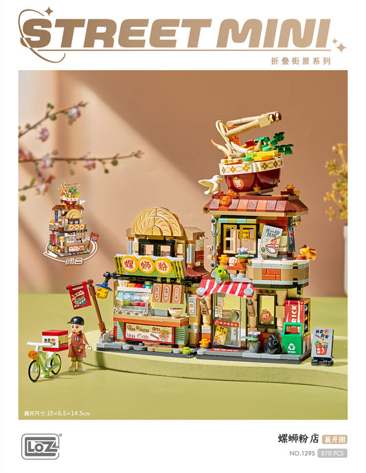LOZ Mini Block 1295 The spiral noodle shop -  870 Pcs Model Bricks Building Blocks