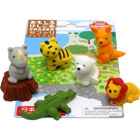 Iwako Puzzle Eraser Safari Blister Pack ER-BRI025 Iwako 4.49 OEShop