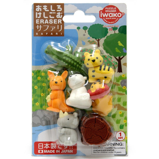 Iwako Puzzle Eraser Safari Blister Pack ER-BRI025 Iwako 4.49 OEShop