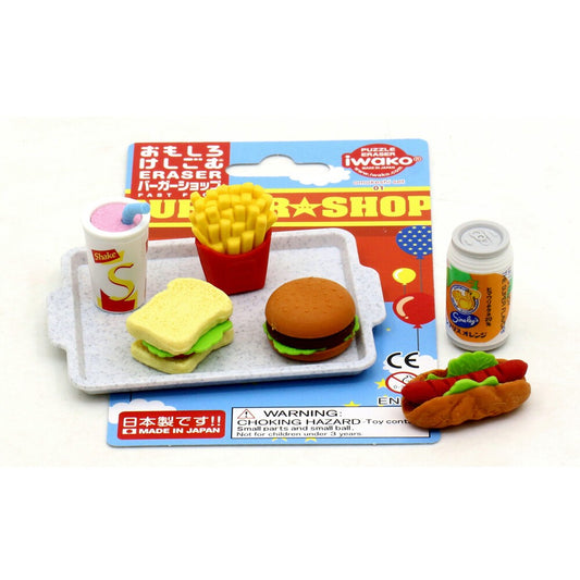iwako Puzzle Eraser Burger Shop Blister Pack ER-961099 Iwako 4.49 OEShop