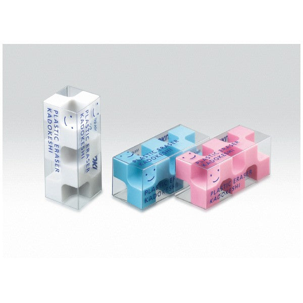 Kokuyo Eraser "Kadoke Shipuchi" Kadokeshi Blue/White 2-color set KOKUYO 1.99 OEShop