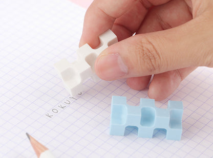 Kokuyo Eraser "Kadoke Shipuchi" Kadokeshi Pink/Blue 2-color set KOKUYO 1.99 OEShop