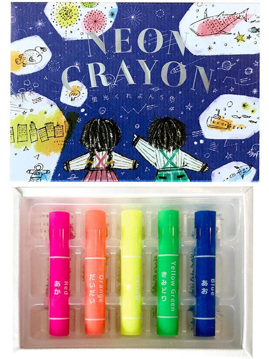 Kokuyo Fluorescent Neon Crayon 5 Colours KOKUYO 9.99 OEShop