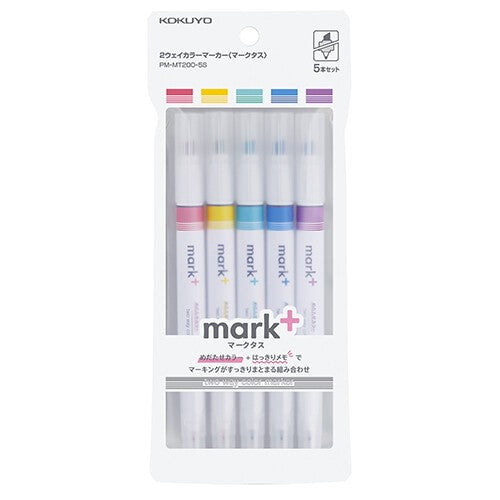 KOKUYO Mark+ 2 Way Highlighter 5-colour set PM-MT200-5S KOKUYO 9.99 OEShop