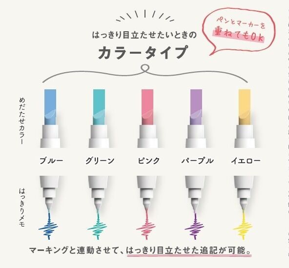 KOKUYO Mark+ 2 Way Highlighter 5-colour set PM-MT200-5S KOKUYO 9.99 OEShop