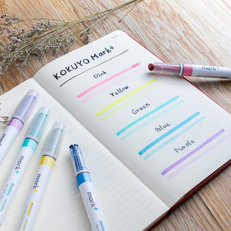 KOKUYO Mark+ 2-tone Color Highlighter 5-Pack KOKUYO 9.99 OEShop