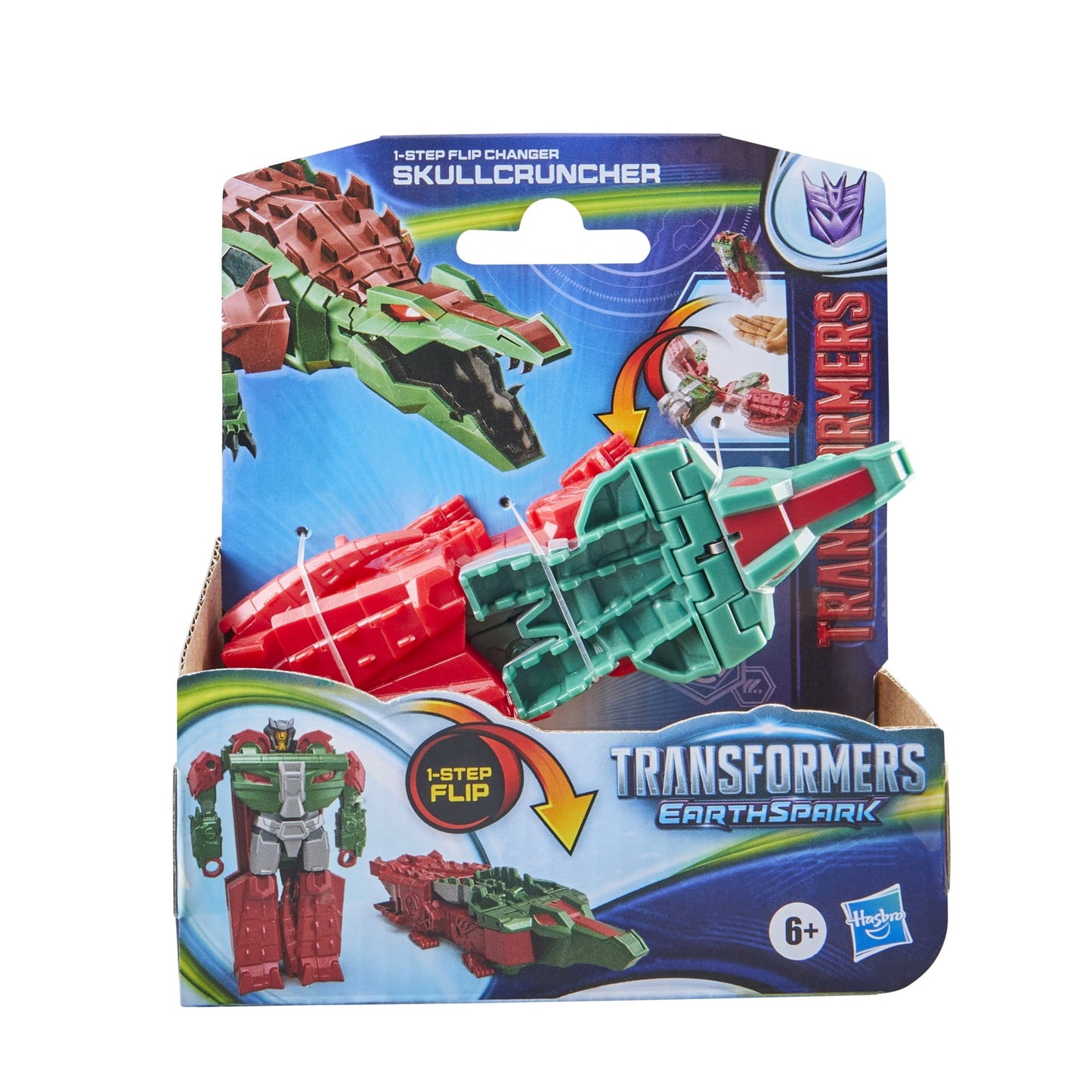 Transformers EarthSpark 1-Step Flip Changer Figure SkullCruncher