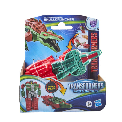 Transformers EarthSpark 1-Step Flip Changer Figure SkullCruncher