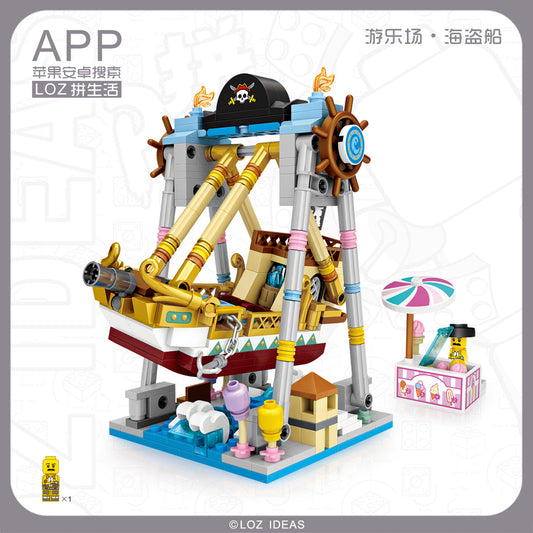 LOZ Mini Block 1717 Pirate ship - 541 Pcs Model Bricks Building Blocks