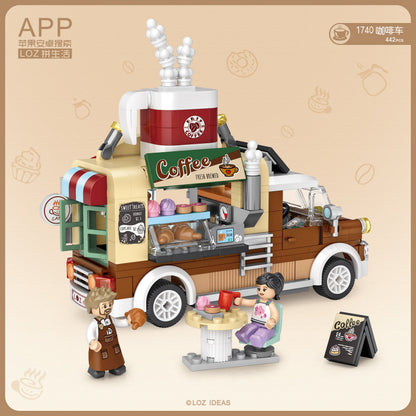 LOZ Mini Block 1740 Coffee truck - 444 Pcs Model Bricks Building Blocks