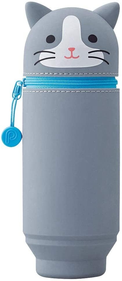 LIHIT LAB PuniLabo Stand Pen Case Large BIG size - Gray Cat A7714-4 LIHIT LAB. 15.99 OEShop