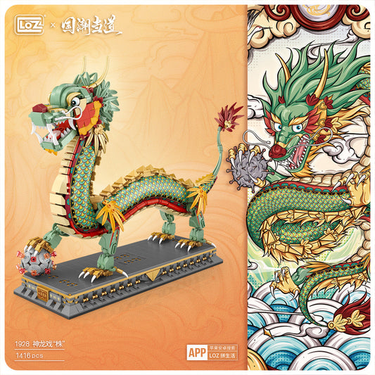 LOZ Mini Block 1928 Dragon - 1,416 Pcs Model Bricks Building Blocks