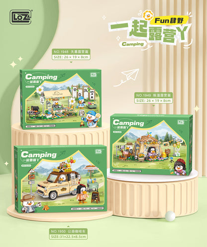 LOZ Mini Block 1950 Road Coffee Truck - 1,646 Pcs Model Bricks Building Blocks