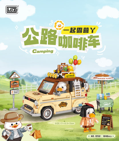 LOZ Mini Block 1950 Road Coffee Truck - 1,646 Pcs Model Bricks Building Blocks