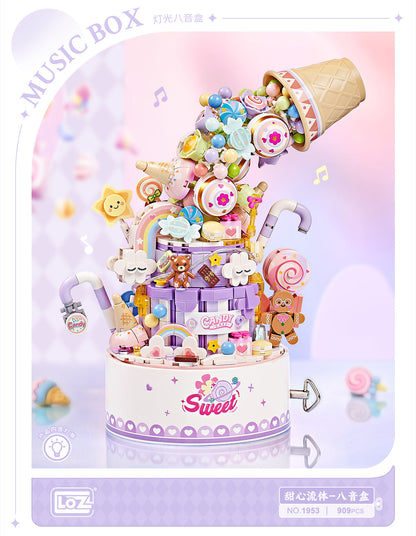 LOZ Mini Block 1953 Sweet Fluid music box (with button cell) - 909 Pcs Model Bricks Building Blocks