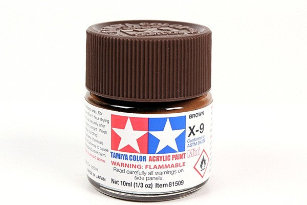 TAMIYA 81509 ACRYLIC MINI X-9 BROWN 10ml Tamiya 1.85 OEShop