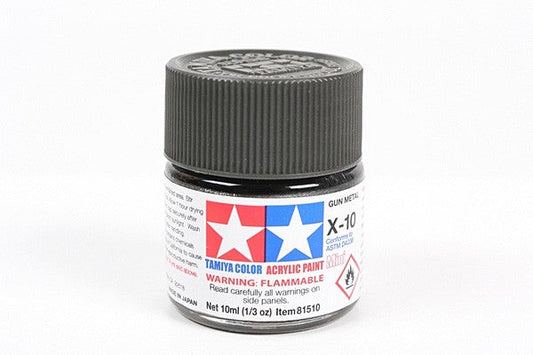 TAMIYA 81510 ACRYLIC MINI X-10 GUN METAL10ml Tamiya 1.85 OEShop