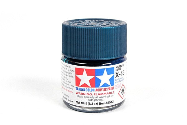 TAMIYA 81513 ACRYLIC MINI X-13 METALLIC BLUE 10ml Tamiya 1.85 OEShop