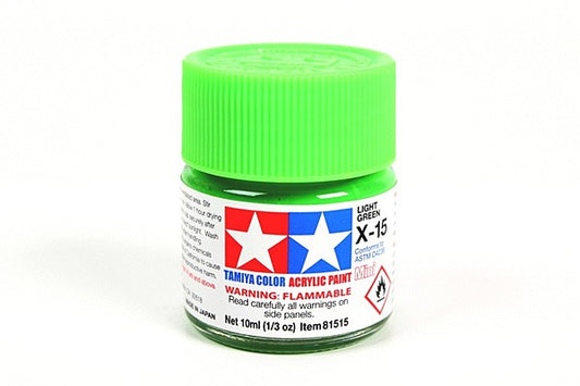 TAMIYA 81515 ACRYLIC MINI X-15 LIGHT GREEN 10ml Tamiya 1.85 OEShop