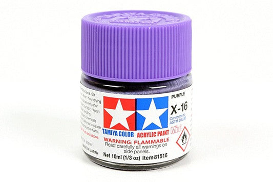 TAMIYA 81516 ACRYLIC MINI X-16 PURPLE 10ml Tamiya 1.85 OEShop