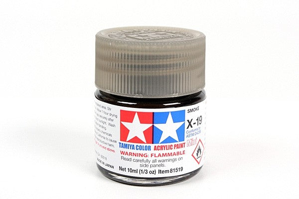 TAMIYA 81519 ACRYLIC MINI X-19 SMOKE 10ml Tamiya 1.85 OEShop