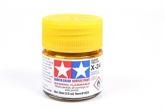 TAMIYA 81524 ACRYLIC MINI X-24 CLEAR YELLOW 10ml Tamiya 1.85 OEShop