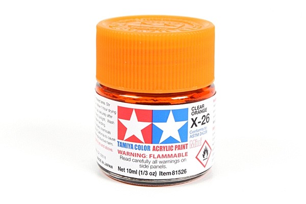 TAMIYA 81526 ACRYLIC MINI X-26 CLEAR ORANGE 10ml Tamiya 1.85 OEShop