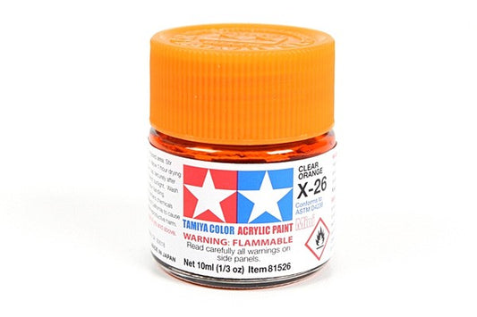 TAMIYA 81526 ACRYLIC MINI X-26 CLEAR ORANGE 10ml Tamiya 1.85 OEShop