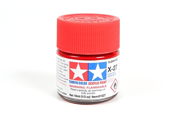 TAMIYA 81527 ACRYLIC MINI X-27 CLEAR RED 10ml Tamiya 1.85 OEShop