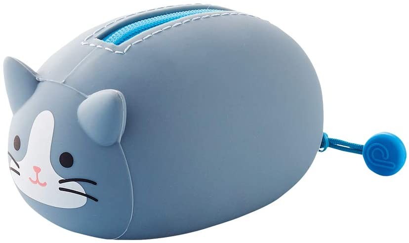 LIHIT LAB PuniLabo Mini Zipper Pouch - Grey Cat A7780-4 LIHIT LAB. 9.99 OEShop