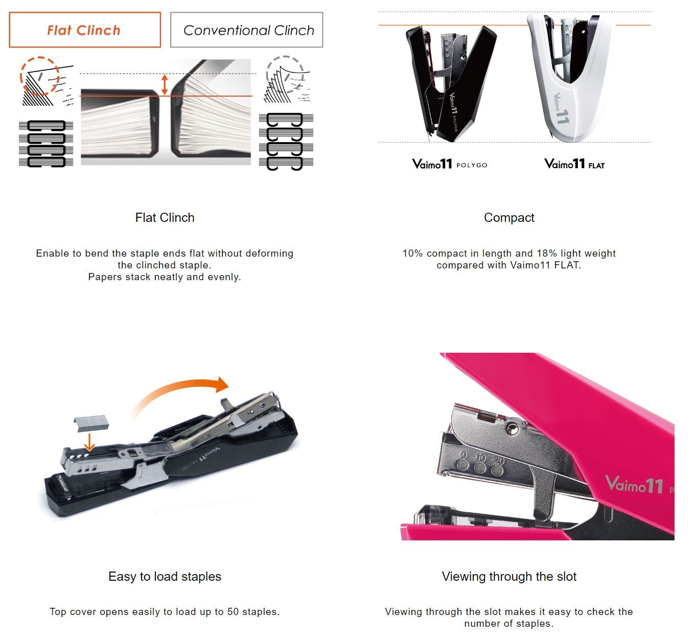 MAX HD-11SFLK/K Vaimo 11 POLYGO Stapler Black MAX 13.98 OEShop