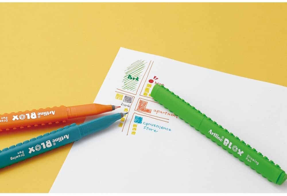 Shachihata Artline BLOX Sign Pen, Water-based, Set of 12 Colors, KTX-200/12W Shachihata 15.98 OEShop