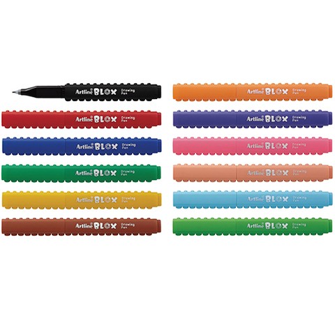 Shachihata Artline BLOX Sign Pen, Water-based, Set of 12 Colors, KTX-200/12W Shachihata 15.98 OEShop