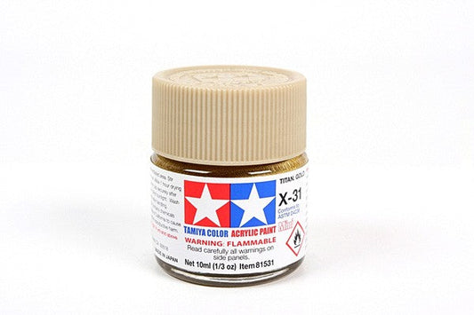 TAMIYA 81531 ACRYLIC MINI X-31 TITAN GOLD 10ml Tamiya 2.25 OEShop