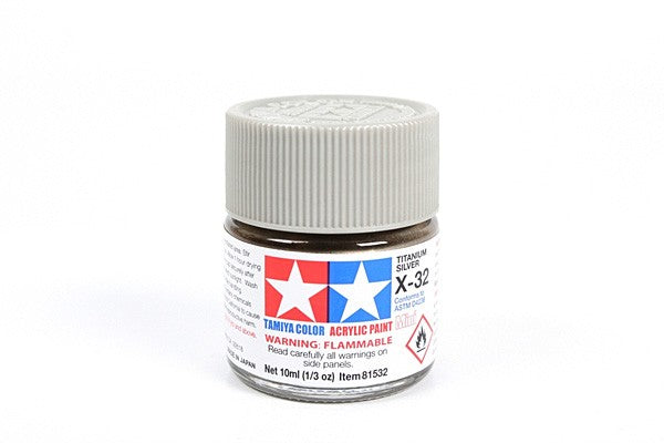 TAMIYA 81532 ACRYLIC MINI X-32 TITAN SILVER 10ml Tamiya 2.25 OEShop