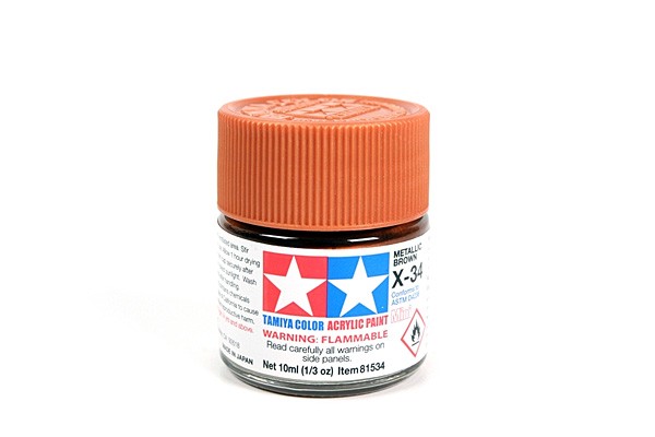 TAMIYA 81534 ACRYLIC MINI X-34 METAL BROWN 10ml Tamiya 2.25 OEShop