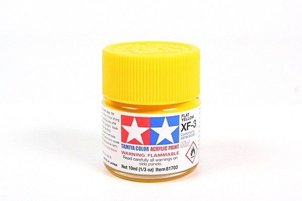 TAMIYA 81703 ACRYLIC MINI XF-3 FLAT YELLOW 10ml Tamiya 1.85 OEShop