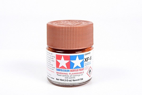 TAMIYA 81706 ACRYLIC MINI XF-6 COPPER 10ml Tamiya 1.85 OEShop
