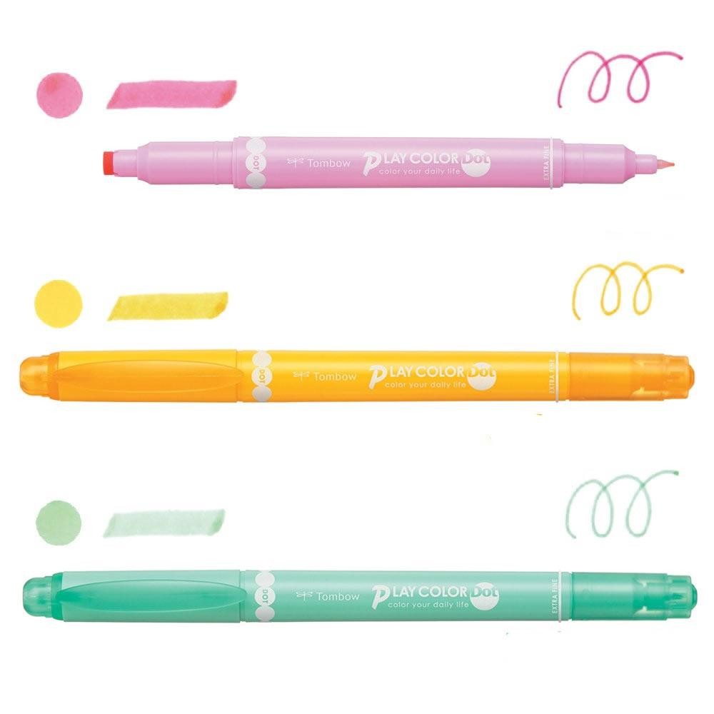 Tombow PLAY COLOR Dot Double Sided Drawing Pens 3-Color Set GCE-311B Tombow 5.99 OEShop