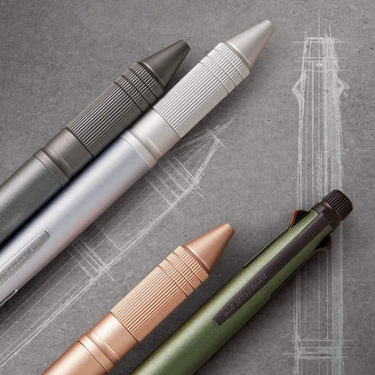 Uni Jetstream 4 +1 Multiple Functions Pen Metal Ice Silver Uni MITSUBISHI PENCIL 22.98 OEShop