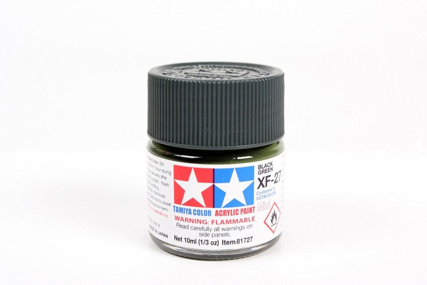 TAMIYA 81727 ACRYLIC MINI XF-27 BLACK GREEN 10ml Tamiya 1.85 OEShop